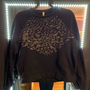 Black w/ Grey leopard LuluLemon Sweatshirt- 8